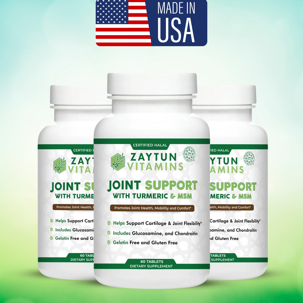 Halal Joint Support with Glucosamine + Turmeric + Chondroitin Tablets