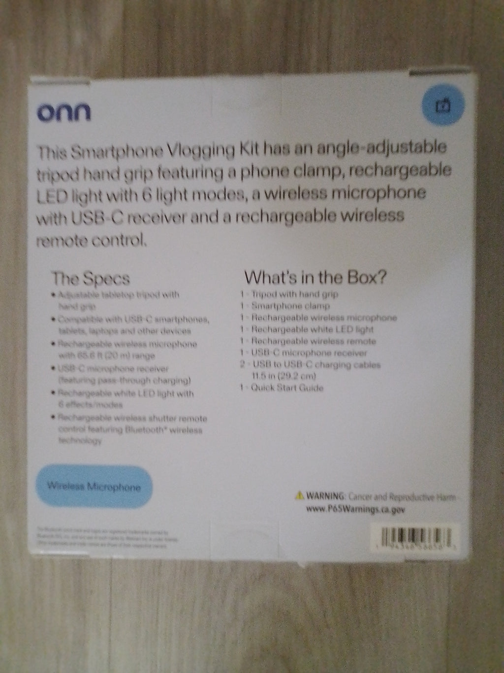 ONN smartphone vlogging kit